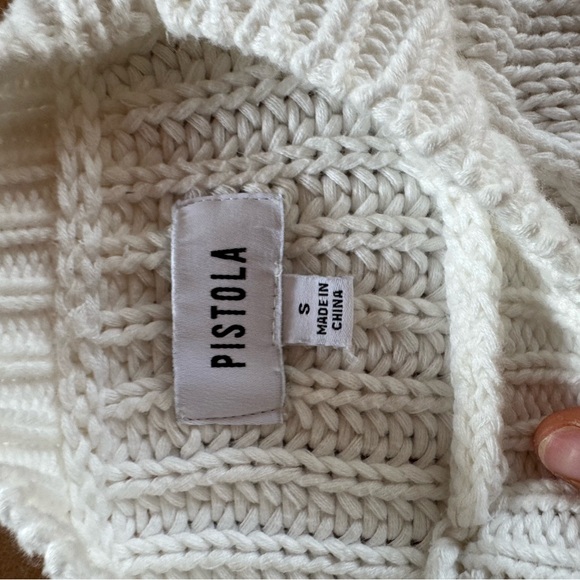 NWOT Pistola Eva Cropped White Sweater - Size Small - Picture 6 of 7